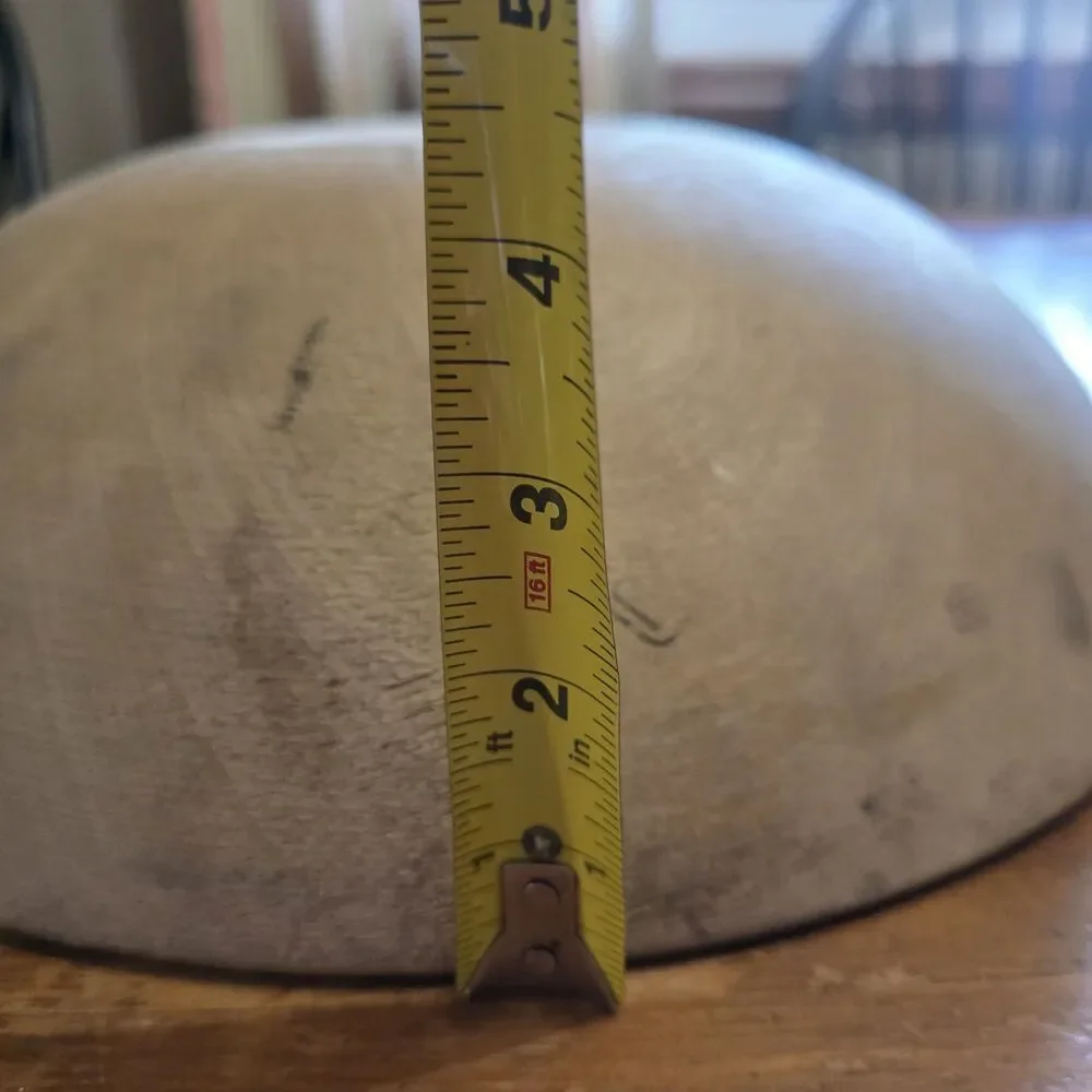 Marquette Wooden Primitive Farmhouse Dough Bowl 14